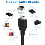 Câble de données USB 3.0 mâle vers Micro USB pour disque dur externe mobile, longueur du câble : 1,8 m