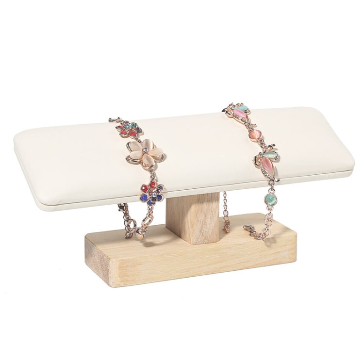 Présentoir à bijoux en bois massif en T monocouche