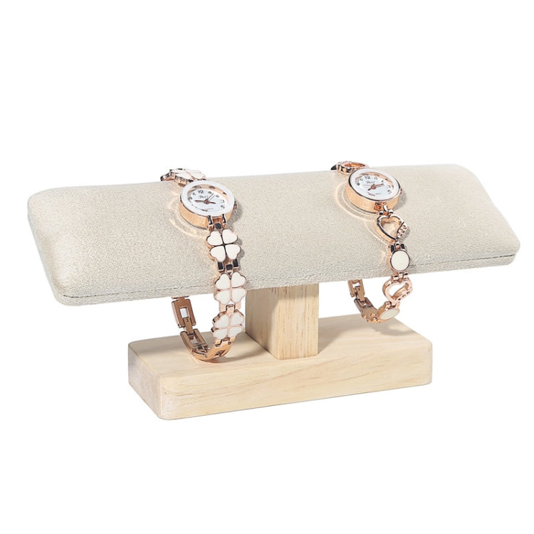 Présentoir à bijoux en bois massif en T monocouche
