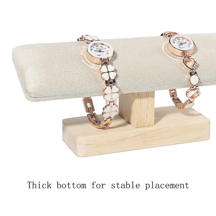 Présentoir à bijoux en bois massif en T monocouche