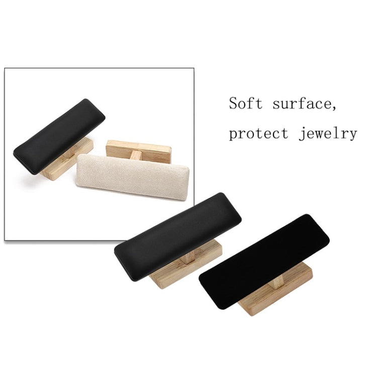 Présentoir à bijoux en bois massif en T monocouche