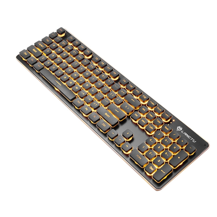 Clavier filaire lumineux LANGTU L1 104 touches USB pour bureau à domicile, Longueur du câble : 1,6 m, L1 lumière orange noir, L1 lumière bleu glace argent blanc, L1 lumière bleu glace noir, L1 lumière blanche rose