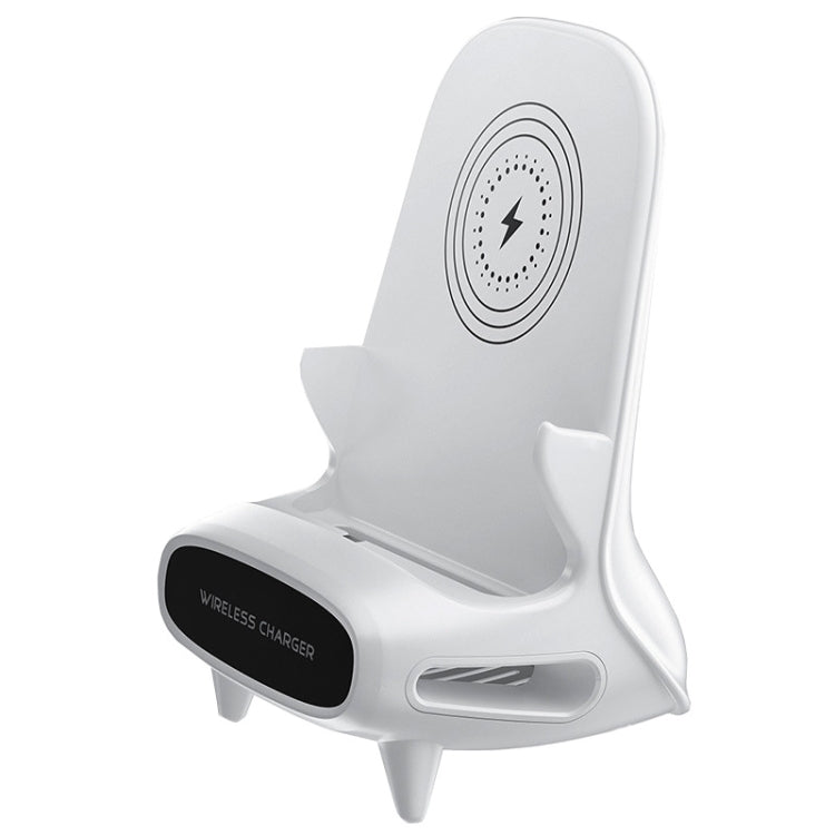 Support de chargement sans fil vertical pour haut-parleur de bureau 15 W pour téléphone portable et tablette de 4,5 à 11 pouces