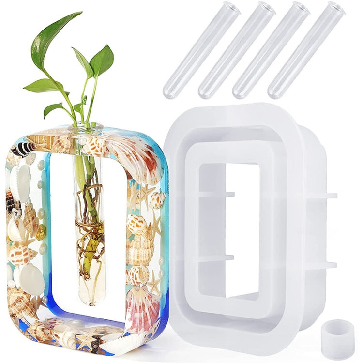 Moule époxy pour vase DIY, outil de fabrication de vase simple, rectangulaire, cercle irrégulier, en forme de cœur