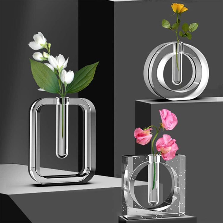 Moule époxy pour vase DIY, outil de fabrication de vase simple, rectangulaire, cercle irrégulier, en forme de cœur