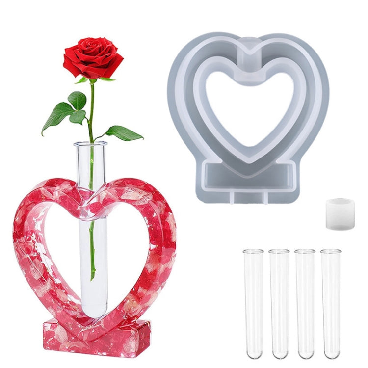 Moule époxy pour vase DIY, outil de fabrication de vase simple, rectangulaire, cercle irrégulier, en forme de cœur