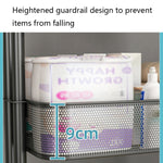 HP211015 Multifunctional Kitchen Storage Rack with Pulley, White, Black