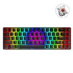 Clavier mécanique de jeu lumineux RGB ZIYOU LANG T8 68 touches, Longueur du câble : 1,6 m, T8 axe rouge blanc, T8 axe bleu vert, T8 axe rose vert, T8 axe noir vert, T8 axe noir thé, T8 axe blanc vert