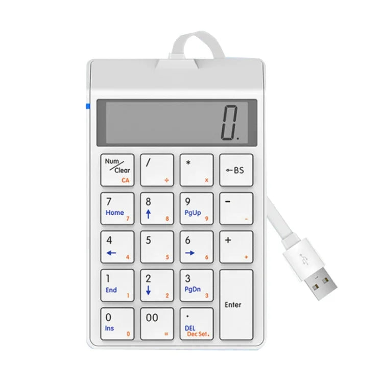 Clavier filaire Sunreed SKB886S 19 touches avec pavé numérique USB, Longueur du câble : 1,5 m, Filaire blanc, Filaire noir