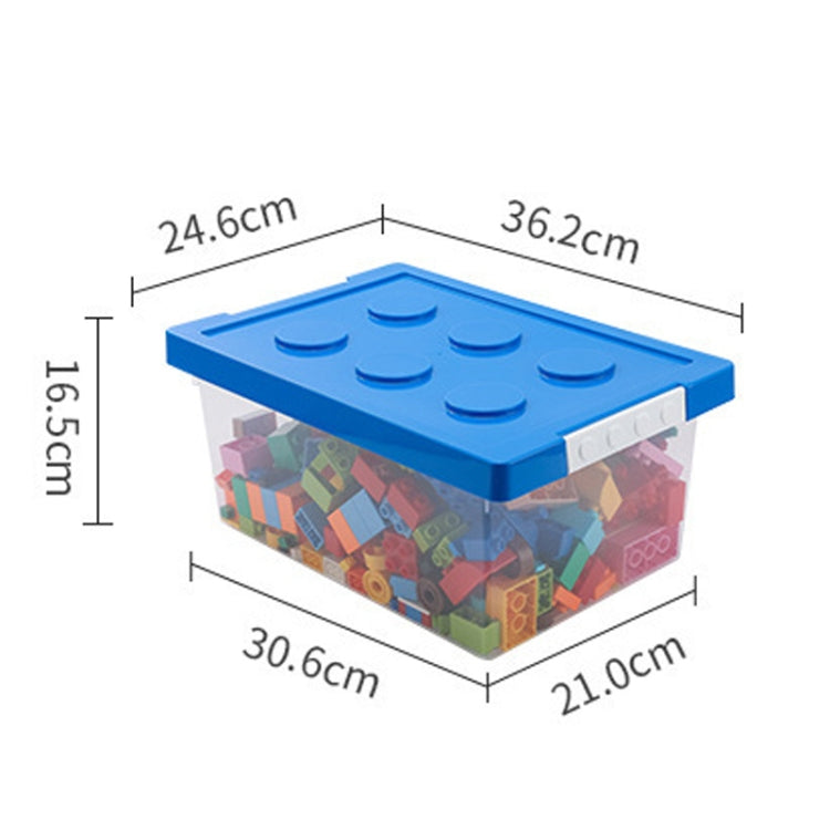 Boîte de Rangement Blocs de Construction pour Enfants, Boîte de Rangement Transparente avec Couvercle, Jaune, Rouge, Vert, Bleu