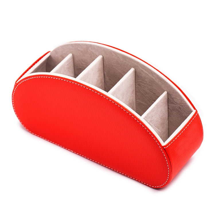 Boîte de rangement en cuir pour télécommandes, Rouge, Noir, Beige, Marron, Marron foncé, Gris
