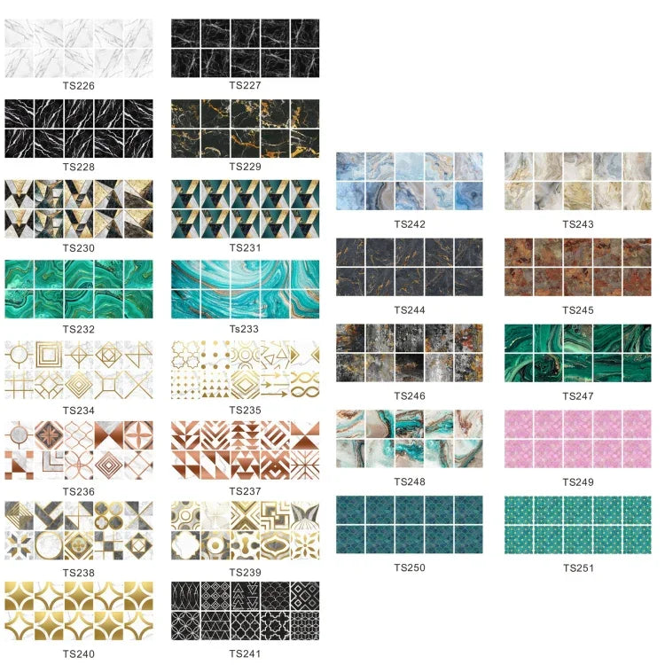Film recouvert de cristal PVC, autocollant mural à motif géométrique, 20 PCS 10cm