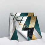 Film recouvert de cristal PVC, autocollant mural à motif géométrique, 20 PCS 20cm