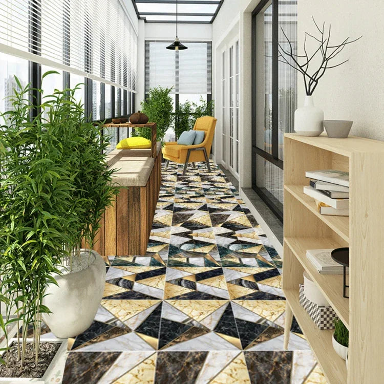 Film recouvert de cristal PVC, autocollant mural à motif géométrique, 20 PCS 20cm