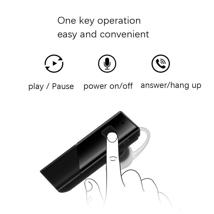 Écouteur Bluetooth mono-oreille 4.2 Casque Bluetooth sans fil sport stéréo HIFI, A1 Noir, A1 Blanc, A2 Noir, A2 Blanc