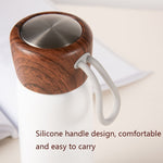 Délicate Tasse Thermos à Grain de Bois en Acier Inoxydable 304, 400ml, 500ml