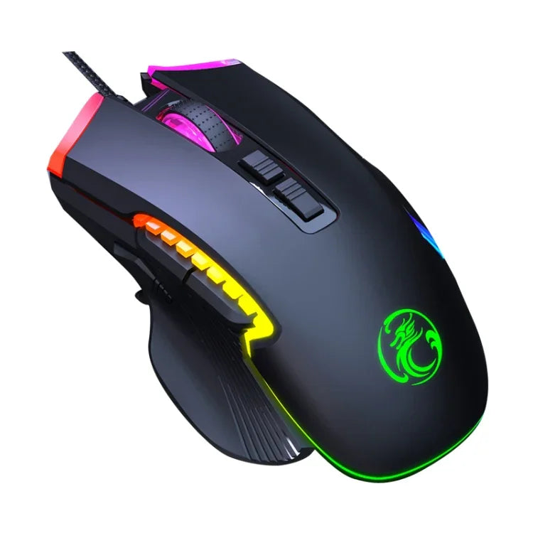 Souris de Jeu Filaire Programmable IMICE T70 8 Boutons 7200DPI Éclairage RGB, Longueur du Câble : 1,8m, T70
