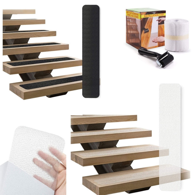 15 PCS Ruban antidérapant en PEVA caoutchouc sans trace, tailles : 10 x 60cm, 10 x 81cm, 15 x 61cm, 15 x 76cm, 15 x 81cm