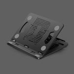 Support pliable pour ordinateur portable et de bureau, avec refroidissement, noir, blanc, rose