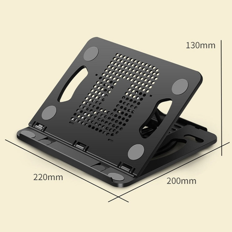 Support pliable pour ordinateur portable et de bureau, avec refroidissement, noir, blanc, rose