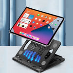 Support pliable pour ordinateur portable et de bureau, avec refroidissement, noir, blanc, rose