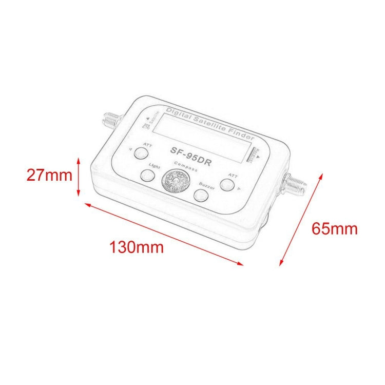 SF-95DR Récepteur de signal TV pour recherche de satellite avec boussole