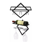 Porte-bouteilles mural pour cuisine, salle à manger, porte-verres à vin suspendu, bouteille de vin, verre suspendu