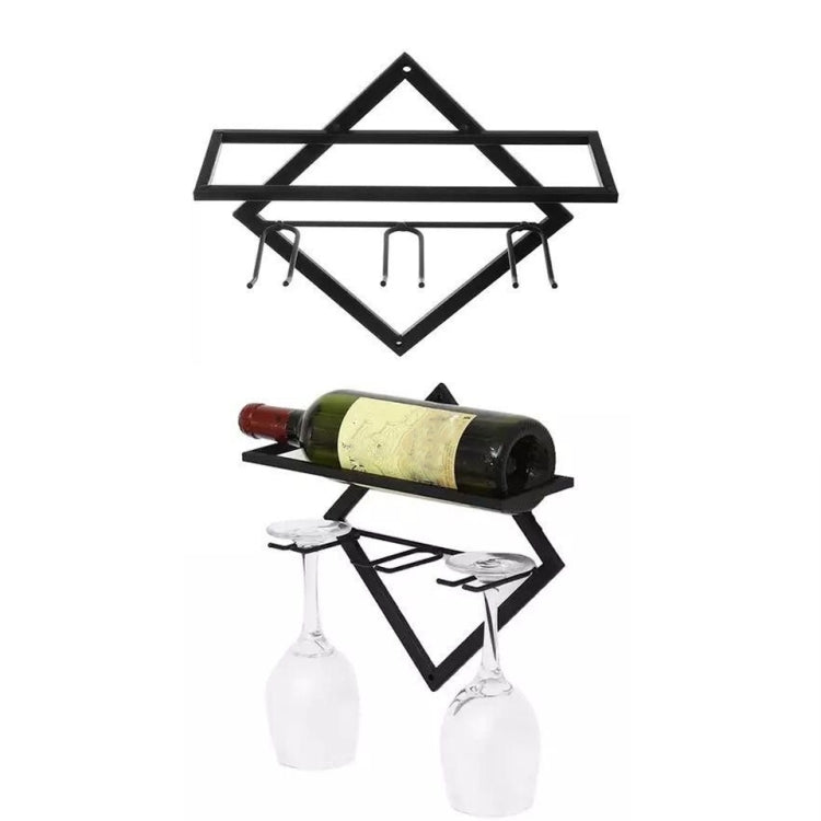 Porte-bouteilles mural pour cuisine, salle à manger, porte-verres à vin suspendu, bouteille de vin, verre suspendu