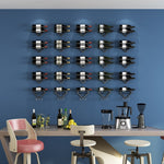 Porte-bouteilles mural pour cuisine, salle à manger, porte-verres à vin suspendu, bouteille de vin, verre suspendu