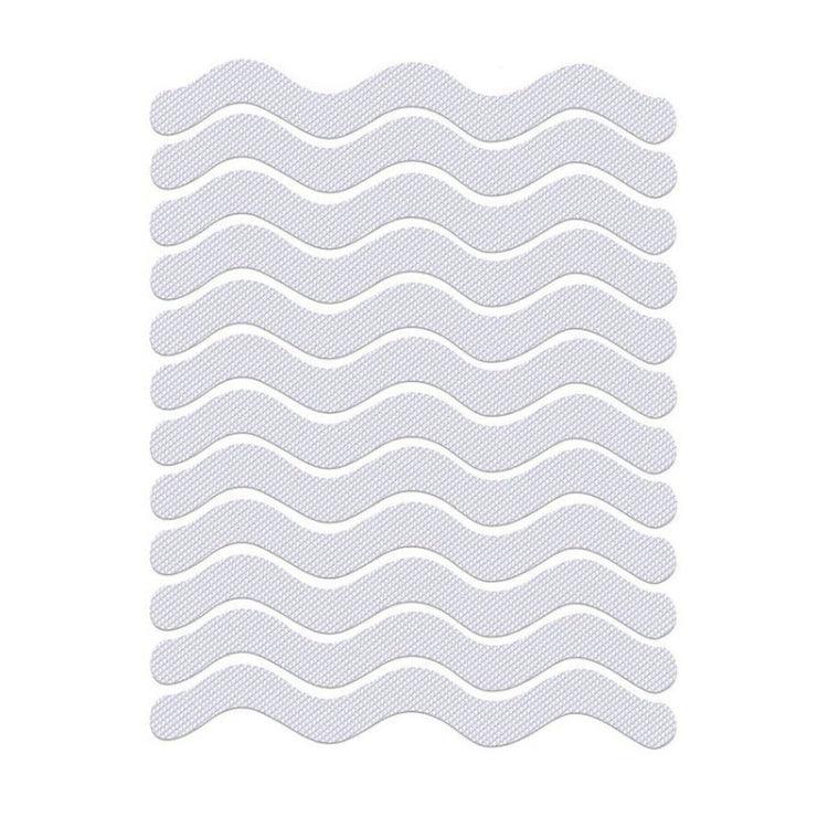 24 pcs / sac autocollants antidérapants ondulés pour baignoire, 1,3 x 18cm