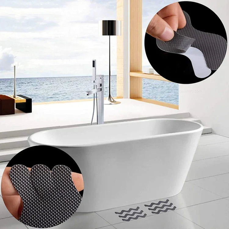 24 pcs / sac autocollants antidérapants ondulés pour baignoire, 1,3 x 18cm
