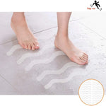 24 pcs / sac autocollants antidérapants ondulés pour baignoire, 1,3 x 18cm