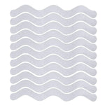 24 pcs / sac autocollants antidérapants à motif gravier ondulé pour baignoire, 1,3 x 18cm