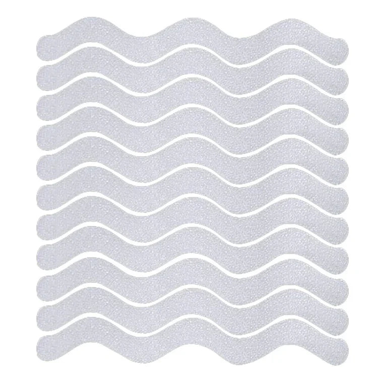 24 pcs / sac autocollants antidérapants à motif gravier ondulé pour baignoire, 1,3 x 18cm
