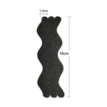24 pcs / sac autocollants antidérapants à motif gravier ondulé pour baignoire, 1,3 x 18cm