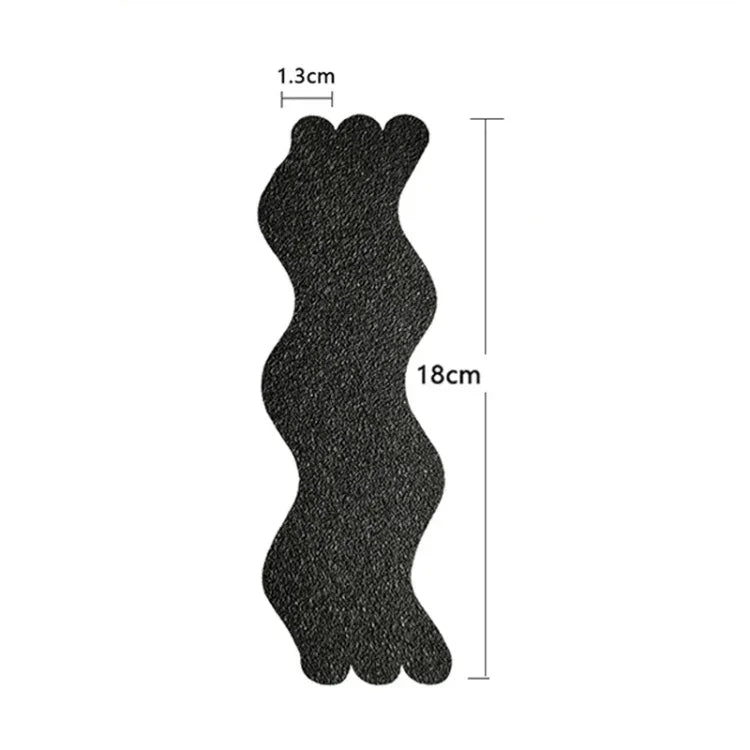 24 pcs / sac autocollants antidérapants à motif gravier ondulé pour baignoire, 1,3 x 18cm