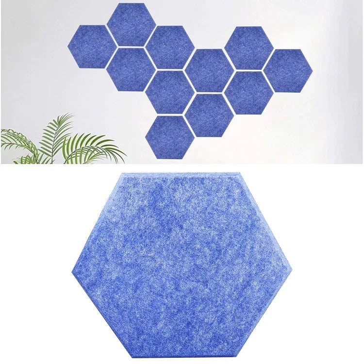 Panneaux acoustiques décoratifs hexagonaux colorés, livraison couleur aléatoire, 12 PCS hexagonaux