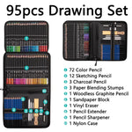 Set de 95 PCS Crayons de Couleur Oily Yover, Ensemble de Crayons de Croquis et de Peinture, 95 PCS / Set