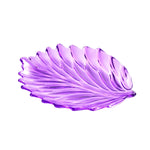 Plateau et étagère à fruits en acrylique en forme de feuille, Style : Plat (Transparent), Plat (Bleu), Plat (Ambre), Plat (Violet), Étagère (Dorée), Étagère (Noire)