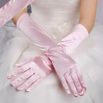 1 paire Gants de mariée en satin longs vintage voyage écran solaire robe de mariée gants