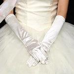 1 paire Gants de mariée en satin longs vintage voyage écran solaire robe de mariée gants