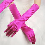 1 paire Gants de mariée en satin longs vintage voyage écran solaire robe de mariée gants