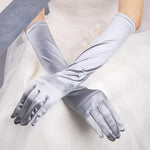 1 paire Gants de mariée en satin longs vintage voyage écran solaire robe de mariée gants