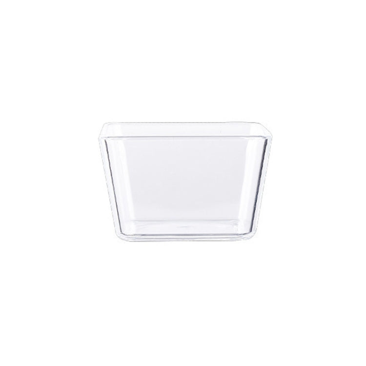 2 assiettes à collation géométriques, petit quatuor (blanc), petit quatuor (transparent), grand quatuor (blanc), grand quatuor (transparent), hexagonal (transparent), quadrilatère (transparent), rectangulaire (transparent)