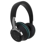 Casque Bluetooth sans fil à carte pliable et rétractable avec caisson de basses lumineux et coloré H2, noir, bleu, blanc, rouge