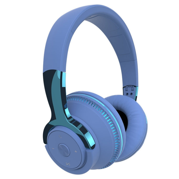 Casque Bluetooth sans fil à carte pliable et rétractable avec caisson de basses lumineux et coloré H2, noir, bleu, blanc, rouge
