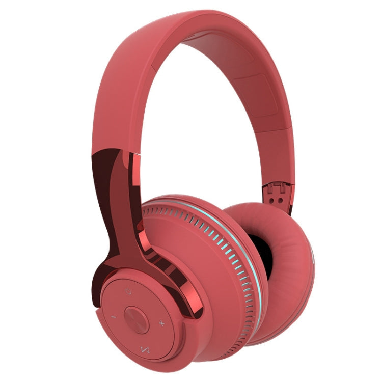 Casque Bluetooth sans fil à carte pliable et rétractable avec caisson de basses lumineux et coloré H2, noir, bleu, blanc, rouge