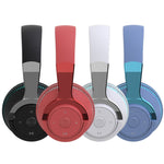Casque Bluetooth sans fil à carte pliable et rétractable avec caisson de basses lumineux et coloré H2, noir, bleu, blanc, rouge
