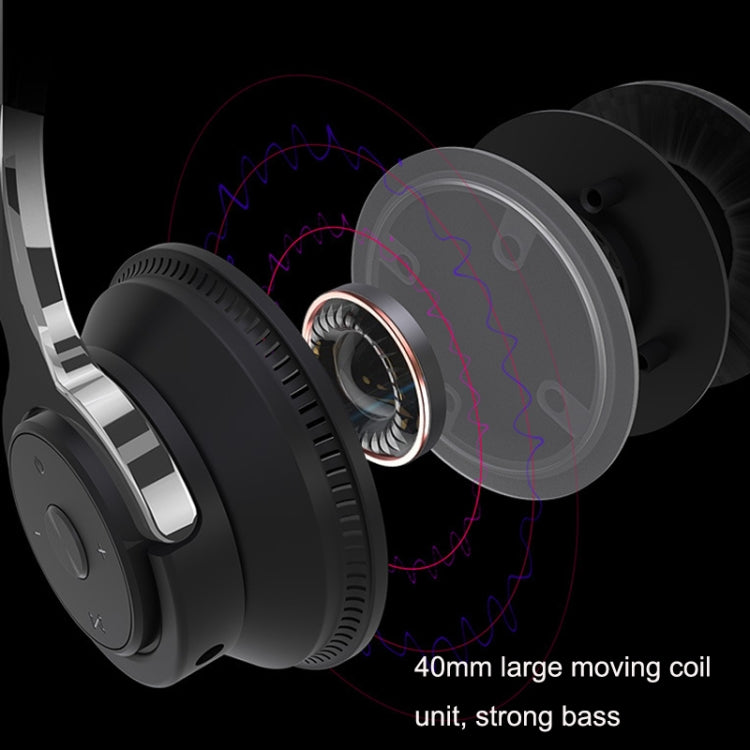 Casque Bluetooth sans fil à carte pliable et rétractable avec caisson de basses lumineux et coloré H2, noir, bleu, blanc, rouge