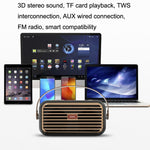 Enceinte Bluetooth Portable Extérieure Double X7 Rétro, Blanc, Bleu, Noir, Rouge, Vert